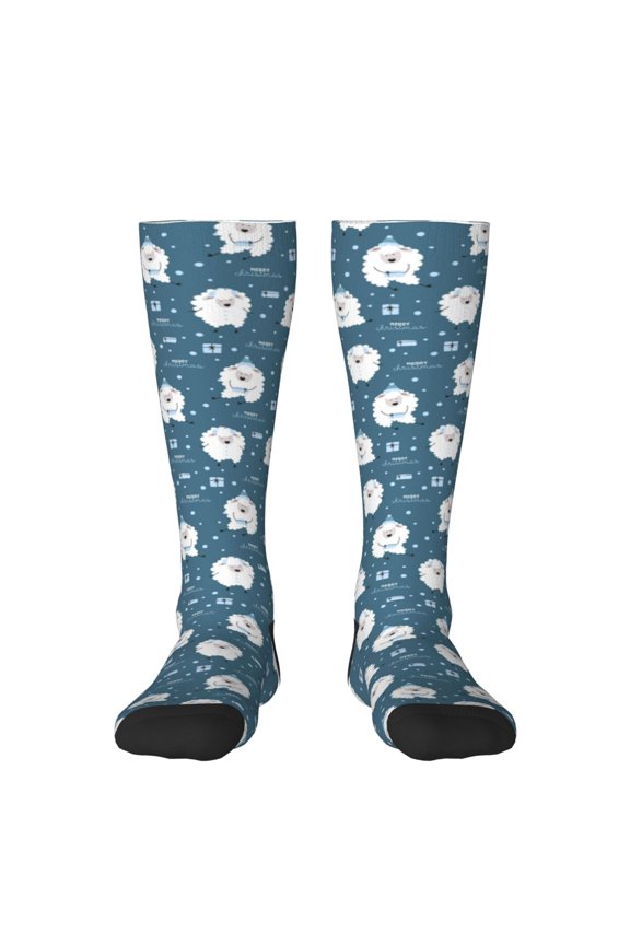 Christmas sheep Knee Socks, High Socks Long Stretchy Sock Women Knee High Stocking, Long Socks for Women