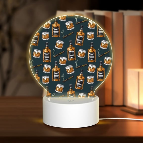 Naloa Cigar Acrylic LED Night Light Custom LED Lights Personalized Nightlight Customized Gifts for Family Couples Friends