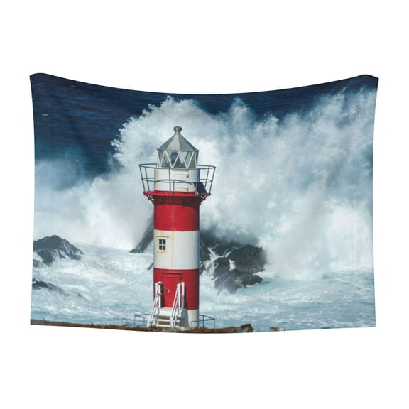 Naloa Circular Lighthouse Dog Blanket, 3 Sizes Cat Blanket for Indoor Cats Large Medium Small Dog Gifts-Medium
