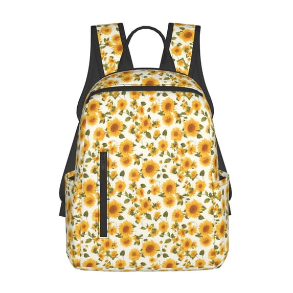 Naloa Classical Cute Sunflower NO.101 Print Lightweight DayBackpack Suitable for school, work, shopping, travel, etc.
