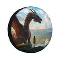 thumbnail image 1 of Naloa Clear Sky Mountain Red Dragon PVC Leather Spare Tire Wheel Cover for Car Truck SUV Camper Trailer Universal Fit many size17 inch, 1 of 6