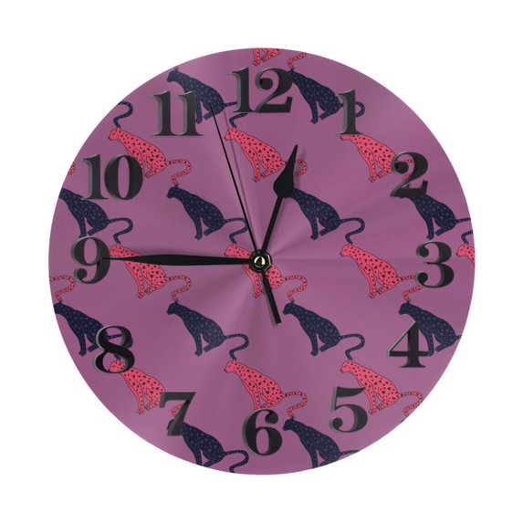 Naloa Clock number Print Wall Clock - Clocks Battery Operated, Small Silent Non-Ticking, Decorative for Living Room, Office, Bedroom, Home(9.84")