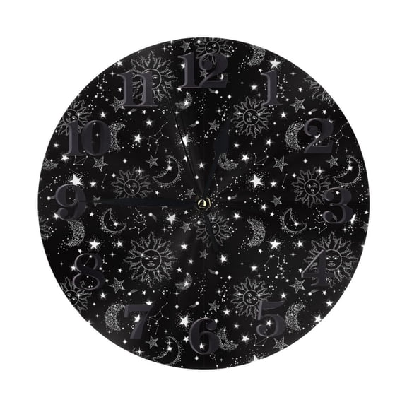 Naloa Clock number Print Wall Clock - Clocks Battery Operated, Small Silent Non-Ticking, Decorative for Living Room, Office, Bedroom, Home(9.84")