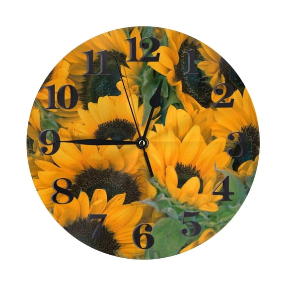 Naloa Clock number Print Wall Clock - Clocks Battery Operated, Small Silent Non-Ticking, Decorative for Living Room, Office, Bedroom, Home(9.84")