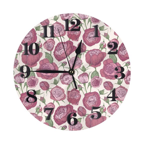 Naloa Clock number Print Wall Clock - Clocks Battery Operated, Small Silent Non-Ticking, Decorative for Living Room, Office, Bedroom, Home(9.84")