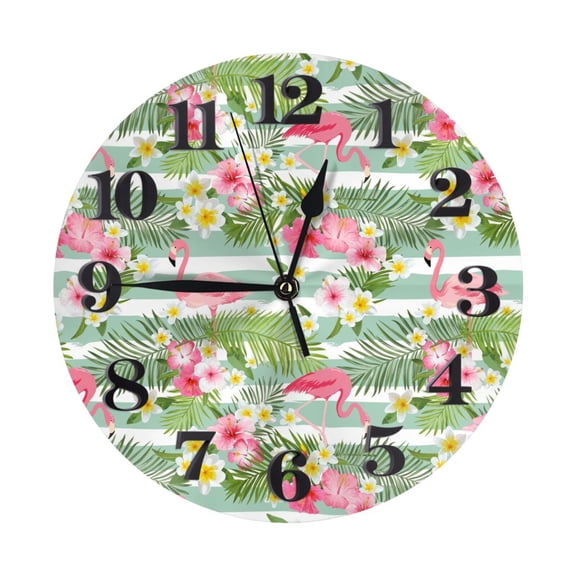 Naloa Clock number Print Wall Clock - Clocks Battery Operated, Small Silent Non-Ticking, Decorative for Living Room, Office, Bedroom, Home(9.84")