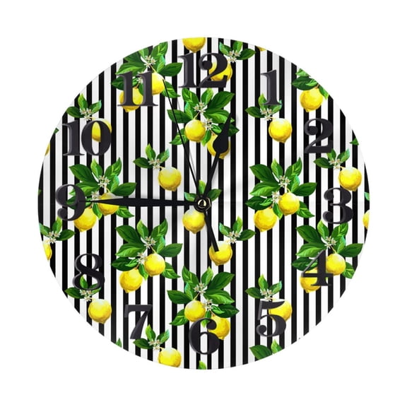 Naloa Clock number Print Wall Clock - Clocks Battery Operated, Small Silent Non-Ticking, Decorative for Living Room, Office, Bedroom, Home(9.84")