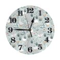 thumbnail image 1 of Naloa Clock number Print Wall Clock - Clocks Battery Operated, Small Silent Non-Ticking, Decorative for Living Room, Office, Bedroom, Home(9.84"), 1 of 5