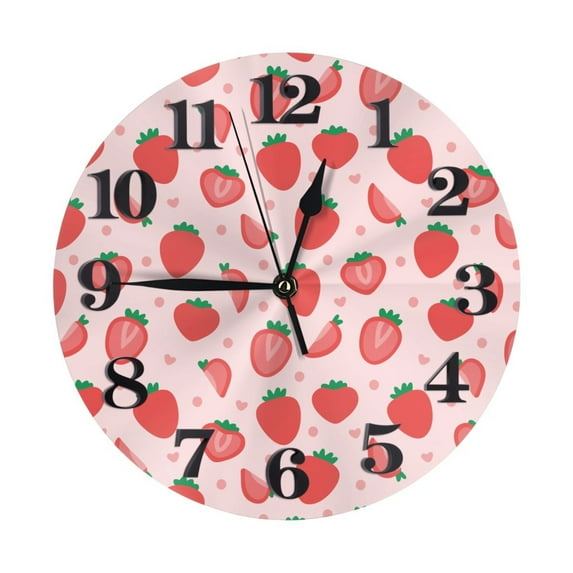 Naloa Clock number Print Wall Clock - Clocks Battery Operated, Small Silent Non-Ticking, Decorative for Living Room, Office, Bedroom, Home(9.84")
