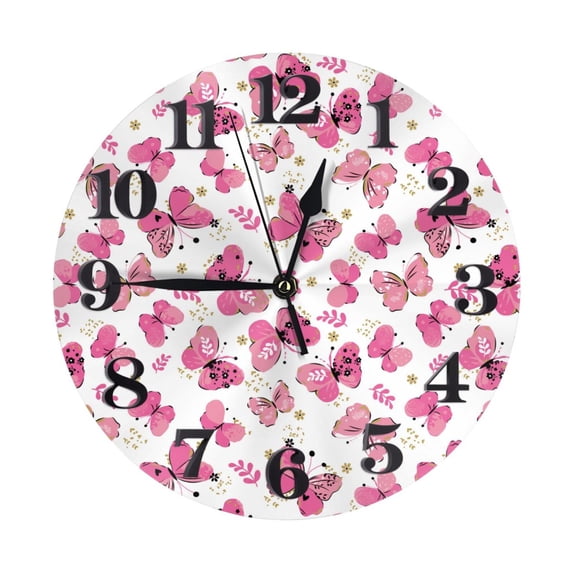 Naloa Clock number Print Wall Clock - Clocks Battery Operated, Small Silent Non-Ticking, Decorative for Living Room, Office, Bedroom, Home(9.84")