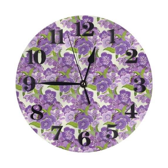 Naloa Clock number Print Wall Clock - Clocks Battery Operated, Small Silent Non-Ticking, Decorative for Living Room, Office, Bedroom, Home(9.84")