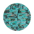 thumbnail image 1 of Naloa Clock number Print Wall Clock - Clocks Battery Operated, Small Silent Non-Ticking, Decorative for Living Room, Office, Bedroom, Home(9.84"), 1 of 5