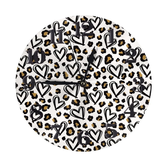 Naloa Clock number Print Wall Clock - Clocks Battery Operated, Small Silent Non-Ticking, Decorative for Living Room, Office, Bedroom, Home(9.84")