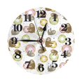 thumbnail image 1 of Naloa Clock number Print Wall Clock - Clocks Battery Operated, Small Silent Non-Ticking, Decorative for Living Room, Office, Bedroom, Home(9.84"), 1 of 5