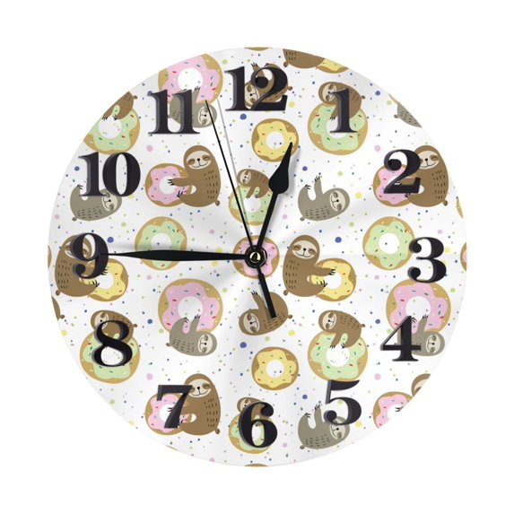 Naloa Clock number Print Wall Clock - Clocks Battery Operated, Small Silent Non-Ticking, Decorative for Living Room, Office, Bedroom, Home(9.84")