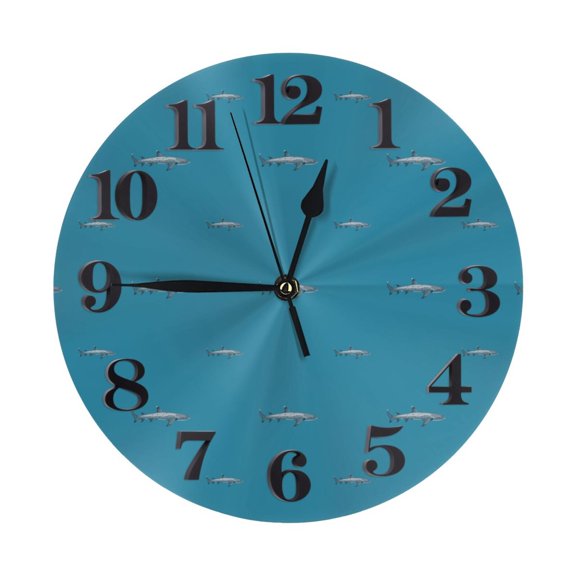 Naloa Clock number Print Wall Clock - Clocks Battery Operated, Small Silent Non-Ticking, Decorative for Living Room, Office, Bedroom, Home(9.84")