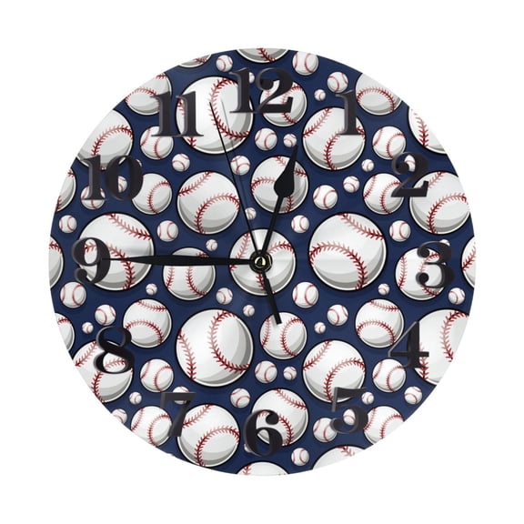 Naloa Clock number Print Wall Clock - Clocks Battery Operated, Small Silent Non-Ticking, Decorative for Living Room, Office, Bedroom, Home(9.84")