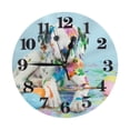 thumbnail image 1 of Naloa Clock number Print Wall Clock - Clocks Battery Operated, Small Silent Non-Ticking, Decorative for Living Room, Office, Bedroom, Home(9.84"), 1 of 5