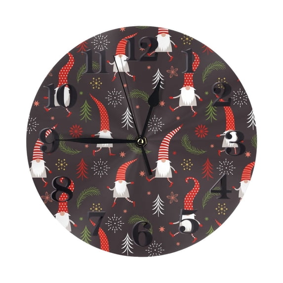 Naloa Clock number Print Wall Clock - Clocks Battery Operated, Small Silent Non-Ticking, Decorative for Living Room, Office, Bedroom, Home(9.84")
