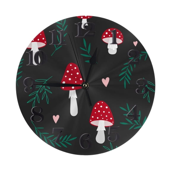 Naloa Clock number Print Wall Clock - Clocks Battery Operated, Small Silent Non-Ticking, Decorative for Living Room, Office, Bedroom, Home(9.84")