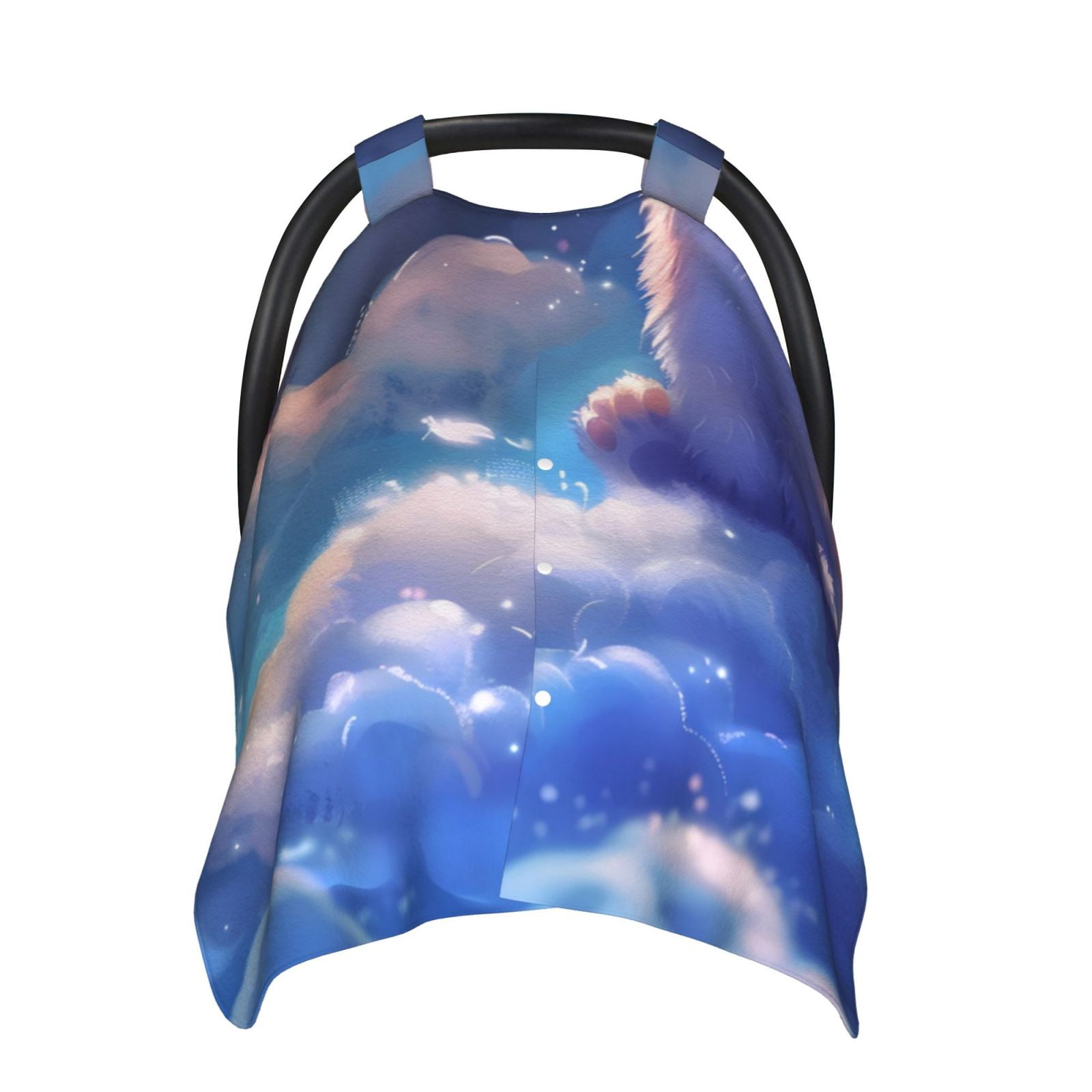 Naloa Cloud Cute Rabbit Baby Car Seat Cover, Breathable Baby Carrier Cover, Multiuse Baby Carrier Cover & Nursing Breastfeeding Cover