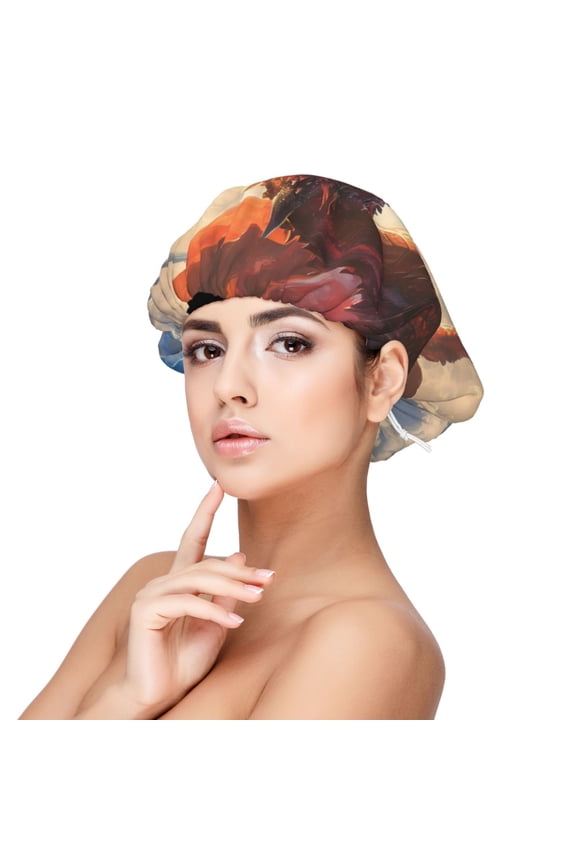 Cloud Red And Blue Dragon Adjustable Hair Bonnet for Sleeping, Hair Wrap Sleep Cap Turban for Women Men, Curly Straight Hair Long Large Braid Unisex