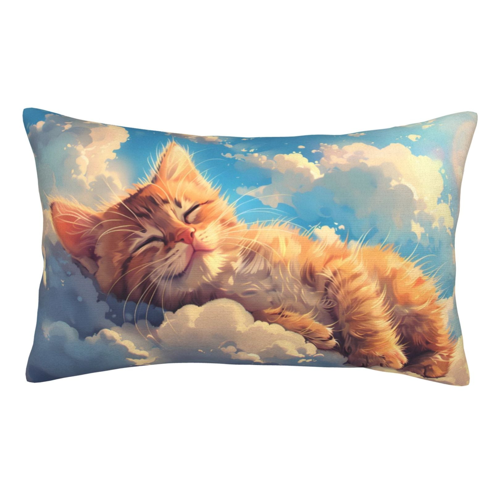 Naloa Cloud Sleeping Cat Pillow Covers, Throw Pillow Case Cushion