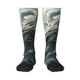 thumbnail image 1 of Naloa Cloud White Dragon Thigh High Socks Extra Long Stretchy Sock Women Over Knee High Opaque Stocking Daily Wear, 1 of 6