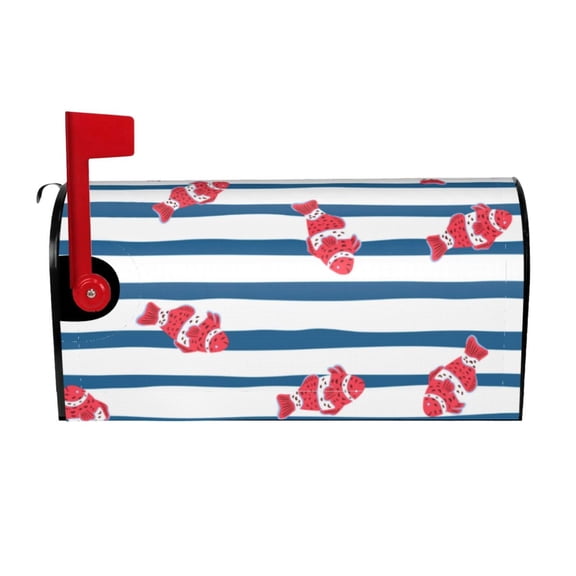 Naloa Clown Fish Mailbox Covers Magnetic Post Box Cover Post Letter Box Cover Garden Decor-21x18 in