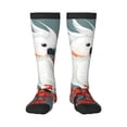 thumbnail image 1 of Naloa Cockatoo Red Berries Knee Socks, High Socks Long Stretchy Sock Women Knee High Stocking, Long Socks for Women, 1 of 6