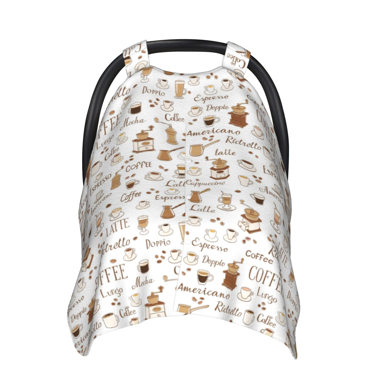Naloa Coffee Baby Car Seat Cover, Breathable Baby Carrier Cover, Multiuse Baby Carrier Cover & Nursing Breastfeeding Cover