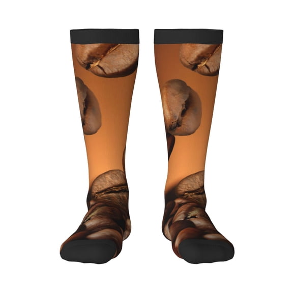 Naloa Coffee Beans Knee Socks, High Socks Long Stretchy Sock Women Knee High Stocking, Long Socks for Women