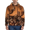 thumbnail image 1 of Naloa Coffee Beans Men's Casual Hooded Collar Drawstring Hoodies Pullover Sweatshirts Casual Long Sleeve Shirts-Large, 1 of 7