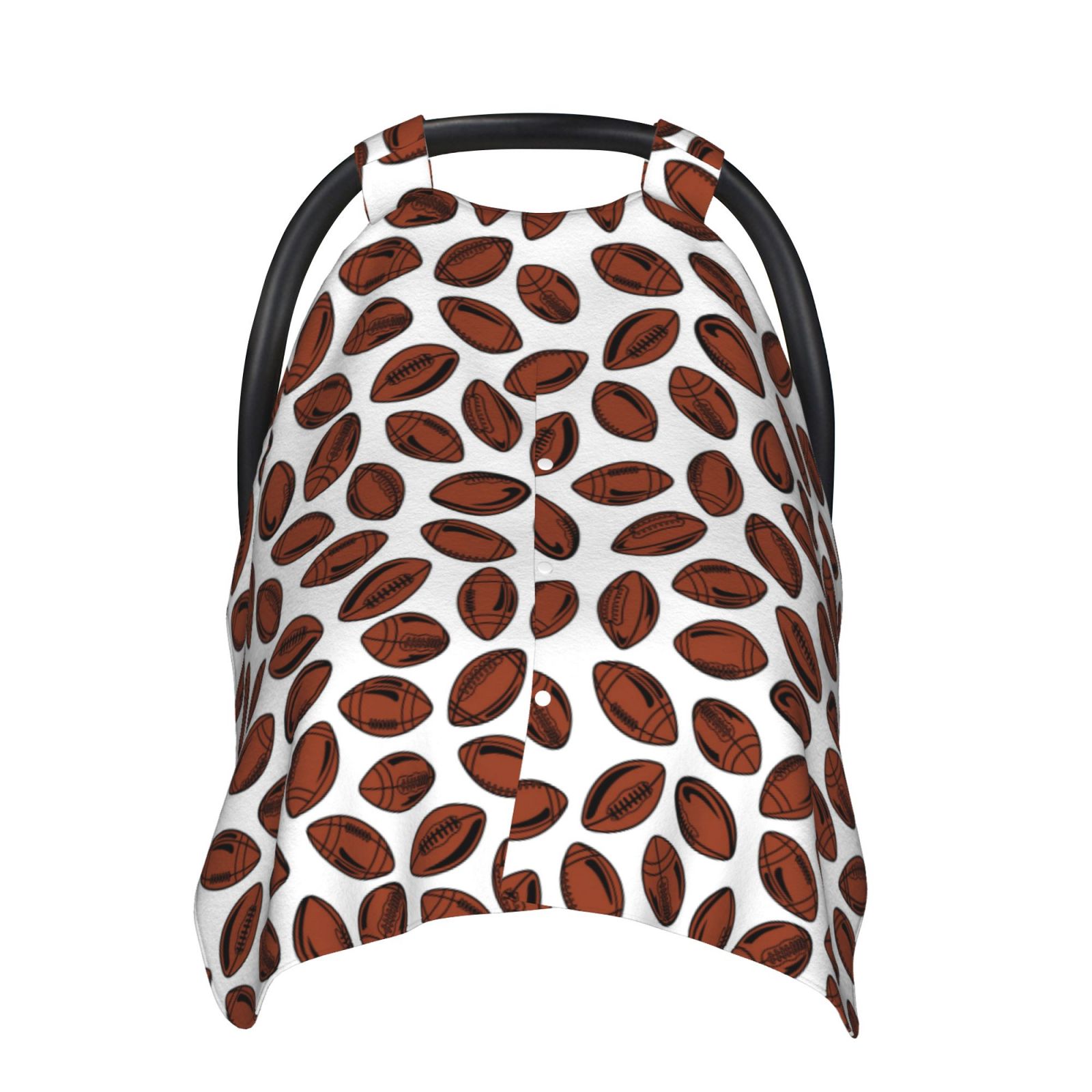 Naloa Coffee Rugby Baby Car Seat Cover, Breathable Baby Carrier Cover, Multiuse Baby Carrier Cover & Nursing Breastfeeding Cover