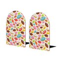 thumbnail image 1 of Naloa Color Donut 2 Pcs Bookend Large Capacity Office Book Ends for Home Office Library School Study Decoration, 1 of 8