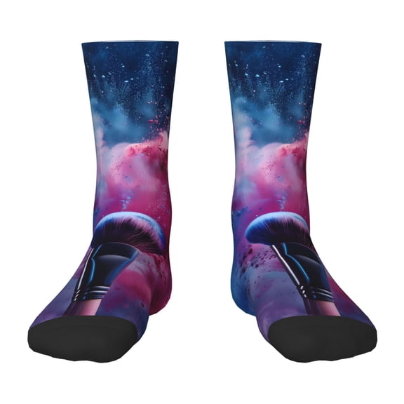Naloa Color Explosion Makeup Brush Kids Socks Unisex Kids and Toddlers' Crew Socks, ,1 Pairs
