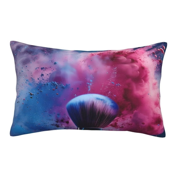 Naloa Color Explosion Makeup Brush Pillowcase, Throw Pillowcase, Wrinkle-Free, Stain-Resistant with Hidden Zipper for Bedroom Sofa-20"x30"