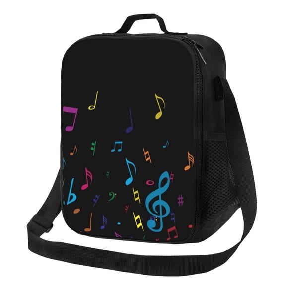 Naloa Color Musical Notes Lunch box Lunch bag for men women Large capacity Lunchbox Insulated Lunch bag Lunch box cooler