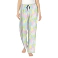 thumbnail image 1 of Naloa Color Rabbit Print Women’s Ultra-Soft Comfy Pajama Lounge Pants with Pockets & Drawstring, 1 of 8