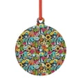 thumbnail image 1 of Naloa Color Summer Acrylic Santa Tree Decorations Christmas Hanging Pendant for Christmas Winter New Year Party Hanging Decorations-Round Shape, 1 of 7