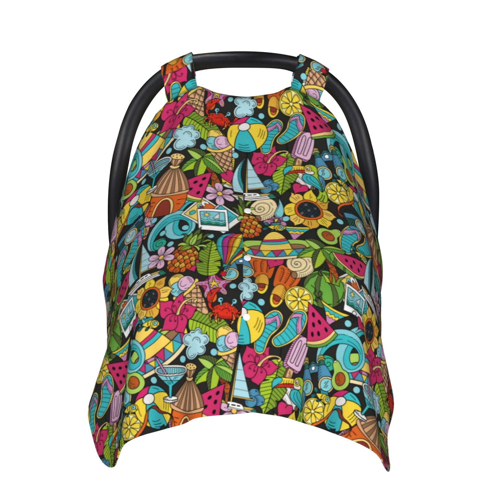 Naloa Color Summer Baby Car Seat Cover, Breathable Baby Carrier Cover, Multiuse Baby Carrier Cover & Nursing Breastfeeding Cover