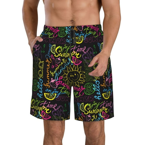 Naloa Color Summer Men's Beach Shorts, Surfing shorts, Swim trunks, Quick Dry Swim Trunks for Surfing Beach Fun - X-Large
