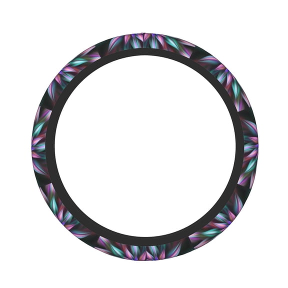 Naloa Colored Abstract Elastic Steering Wheel Cover, Auto Steering Wheel Cover – 15 Inch , Comfortable Grip, Fit Suvs,Vans Cars,Trucks