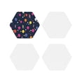thumbnail image 1 of Naloa Colored Balloons Leather Coasters for Drinks, Durable Drink Coasters 4 Set for Tabletop Protection, Luxurious Home Décor and Housewarming Gift ( {designName})Hexagon, 1 of 6