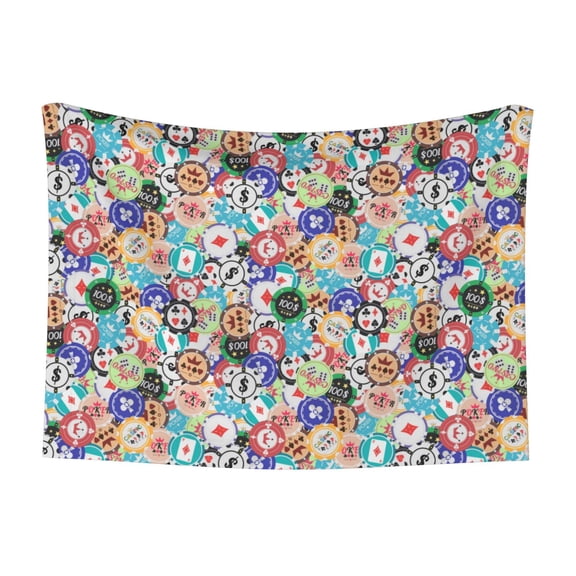 Naloa Colored Casino Chips Dog Blanket, 3 Sizes Cat Blanket for Indoor Cats Large Medium Small Dog Gifts-Medium