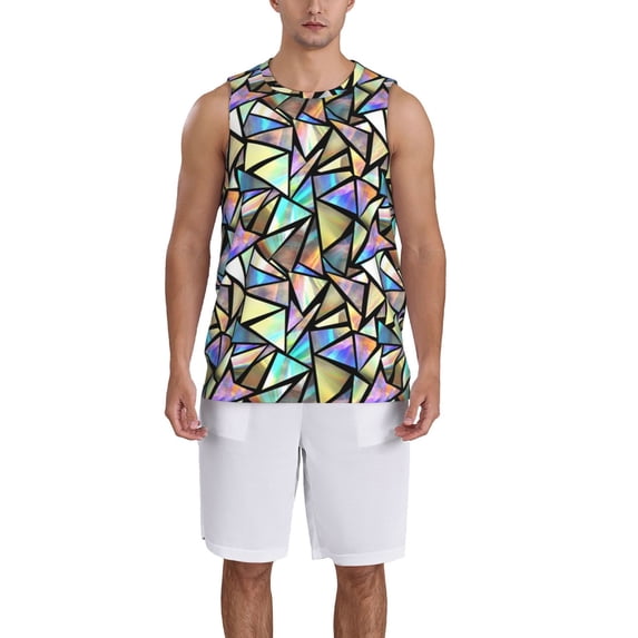 Naloa Colored Glass Basketball Jersey Reversible Men's Mesh Athletic Sports Shirts Training Practice S-4XL4X-Large