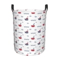 thumbnail image 1 of Naloa Colored Sail Boats Large Laundry Basket Waterproof Round Collapsible Storage bin with Handles for Hamper Kids Room,Toy Storage, 1 of 6
