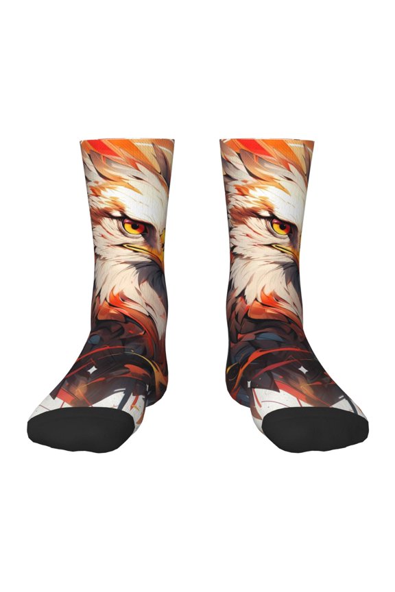 Colorful Abstract Eagle Kids Socks Unisex Kids and Toddlers' Crew Socks, ,1 Pairs