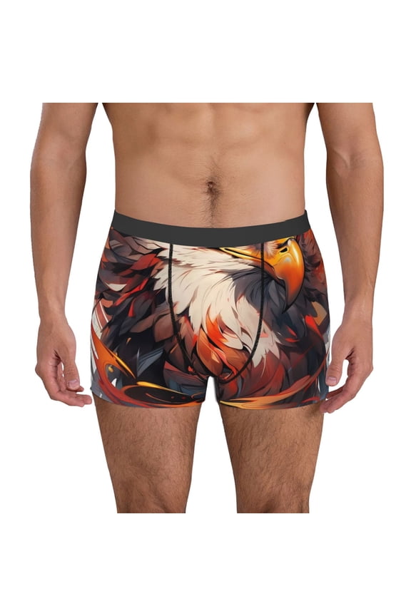 Colorful Abstract Eagle Mens Underwear - Boxers for Men, Mens Boxer Briefs, Classic Briefs for Men-XX-Large