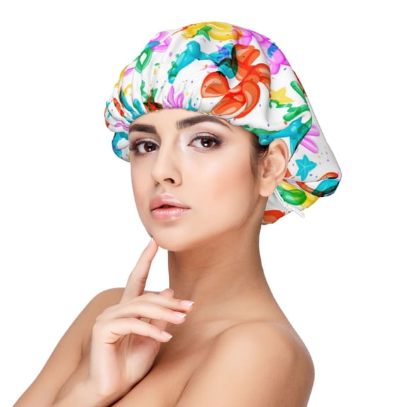 Naloa Colorful Air Balloons Adjustable Hair Bonnet for Sleeping, Hair Wrap Sleep Cap Turban for Women Men, Curly Straight Hair Long Large Braid Unisex